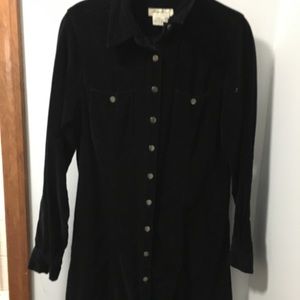 Black button-up dress
